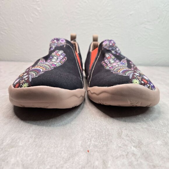 UIN Pray For Goodness Canvas Loafer 12 Multicolor Slip On Comfort Travel Shoes - Picture 3 of 13